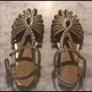 Zara girls gold sandals